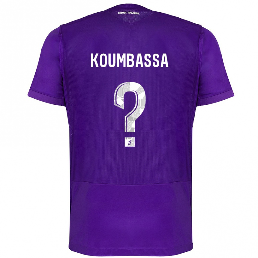 Enfant Football Maillot Seny Koumbassa #0 Violet Blanc Tenues Domicile 2024/25