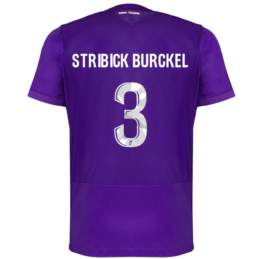 Enfant Football Maillot Laetitia Stribick-Burckel #3 Violet Blanc Tenues Domicile 2024/25