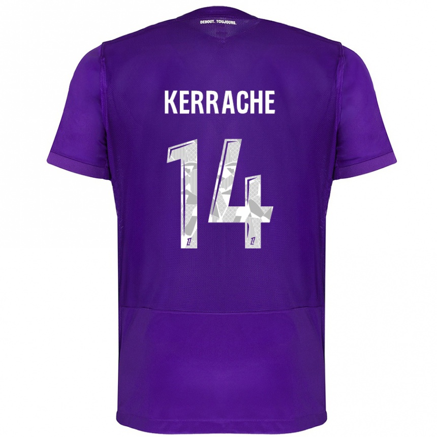 Enfant Football Maillot Marina Kerrache #14 Violet Blanc Tenues Domicile 2024/25