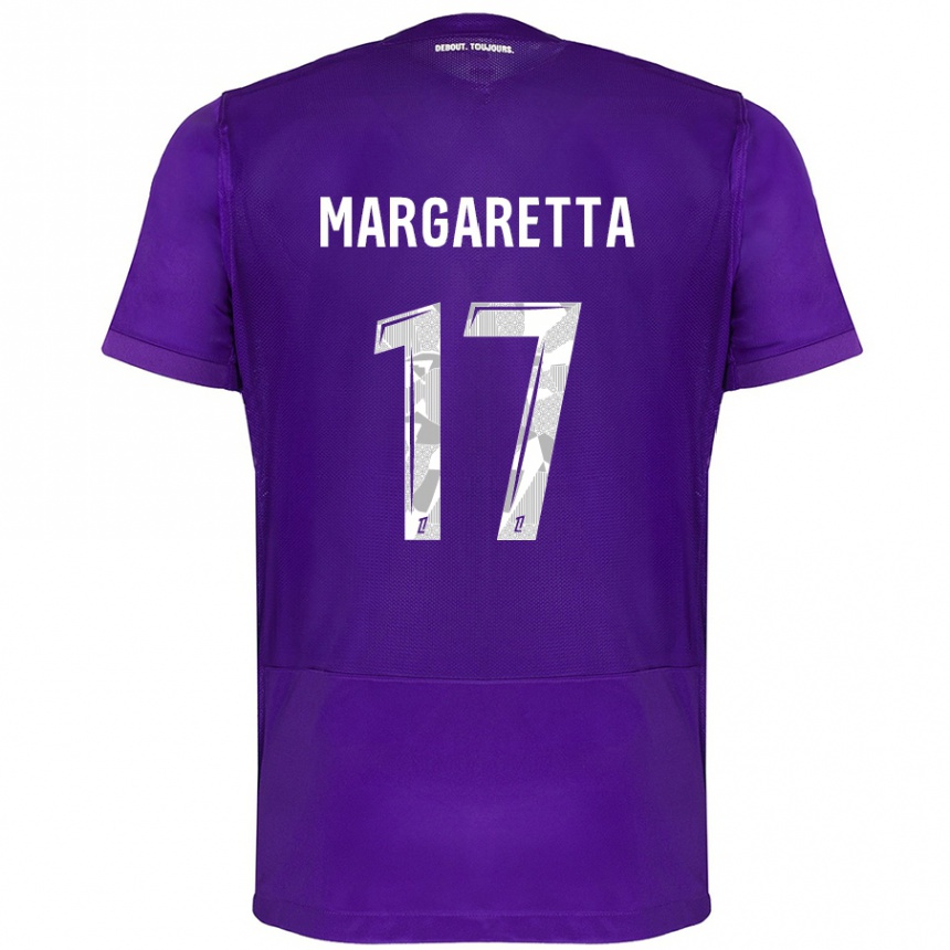 Enfant Football Maillot Jessica Margaretta #17 Violet Blanc Tenues Domicile 2024/25