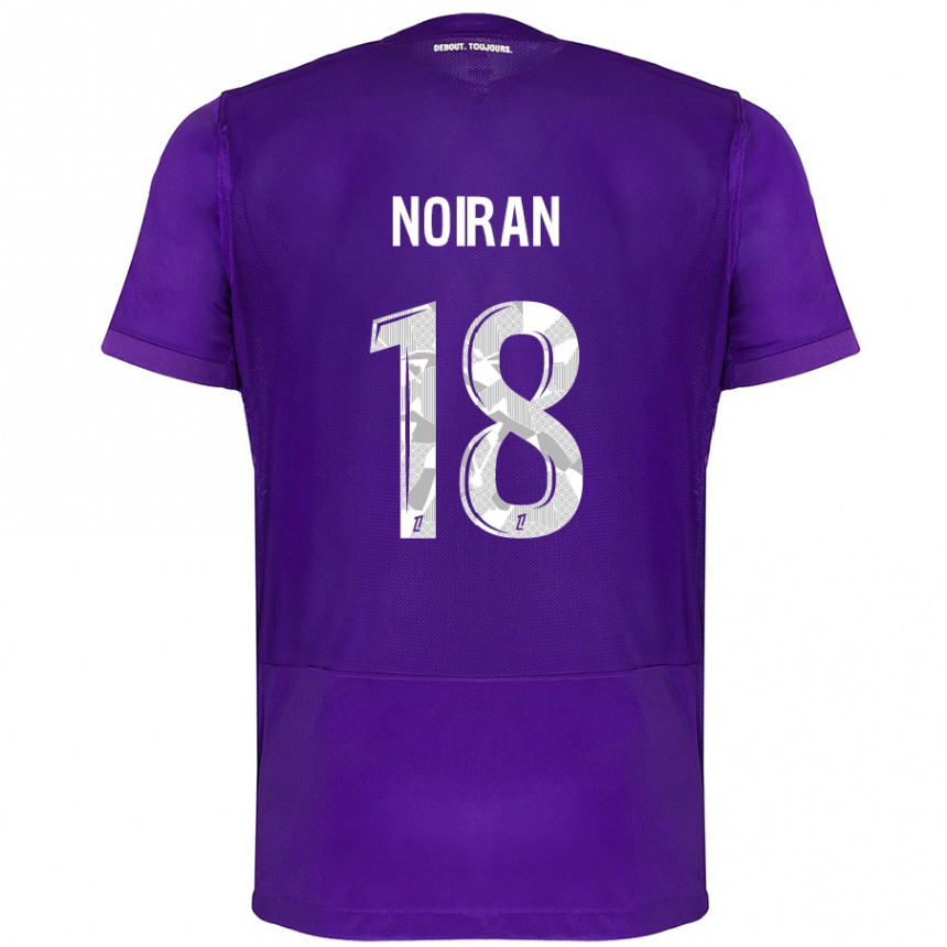 Enfant Football Maillot Clara Noiran #18 Violet Blanc Tenues Domicile 2024/25