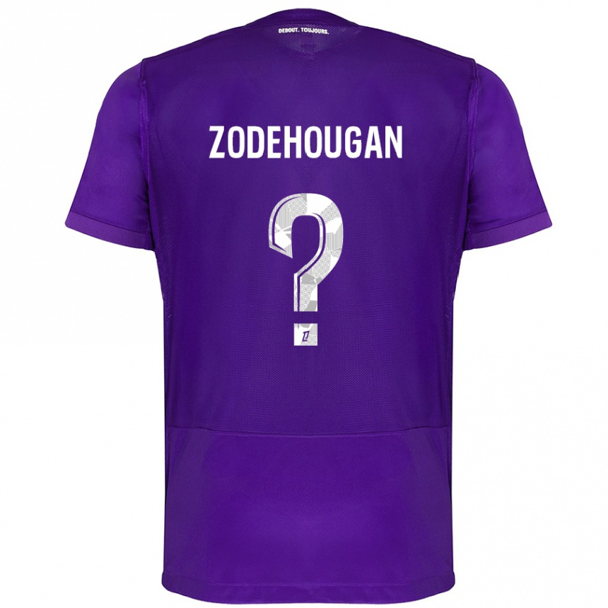 Enfant Football Maillot Yanis Zodehougan #0 Violet Blanc Tenues Domicile 2024/25