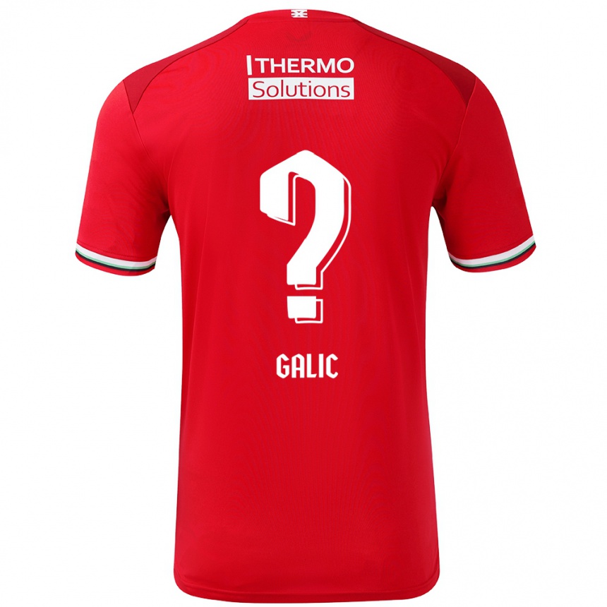 Enfant Football Maillot Daniela Galic #0 Rouge Blanc Tenues Domicile 2024/25