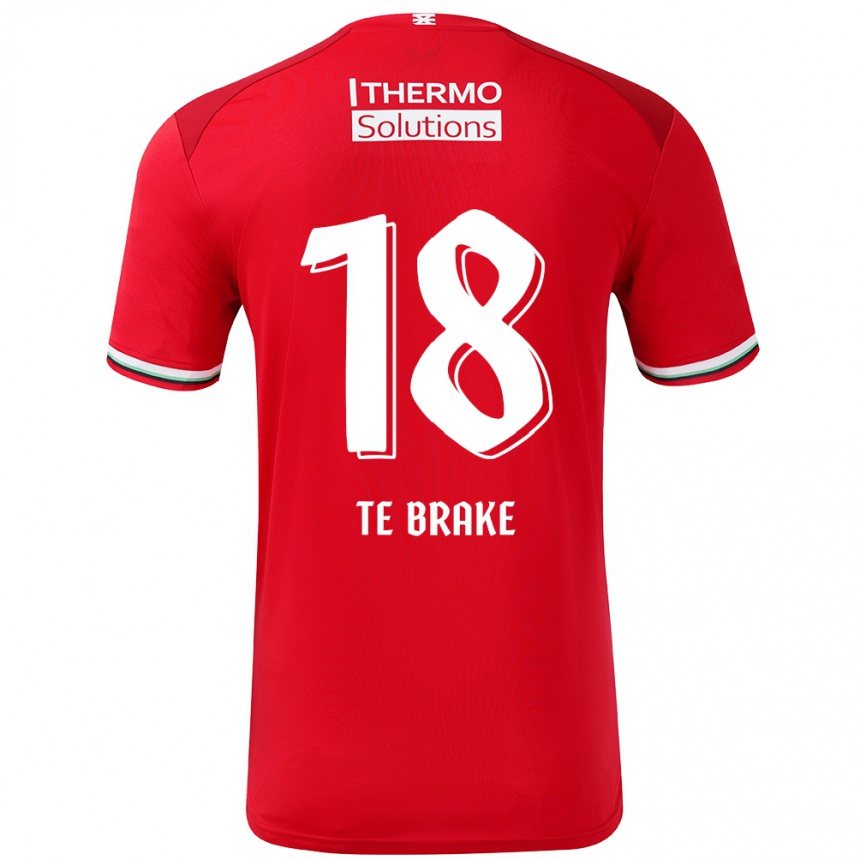 Enfant Football Maillot Sophie Te Brake #18 Rouge Blanc Tenues Domicile 2024/25