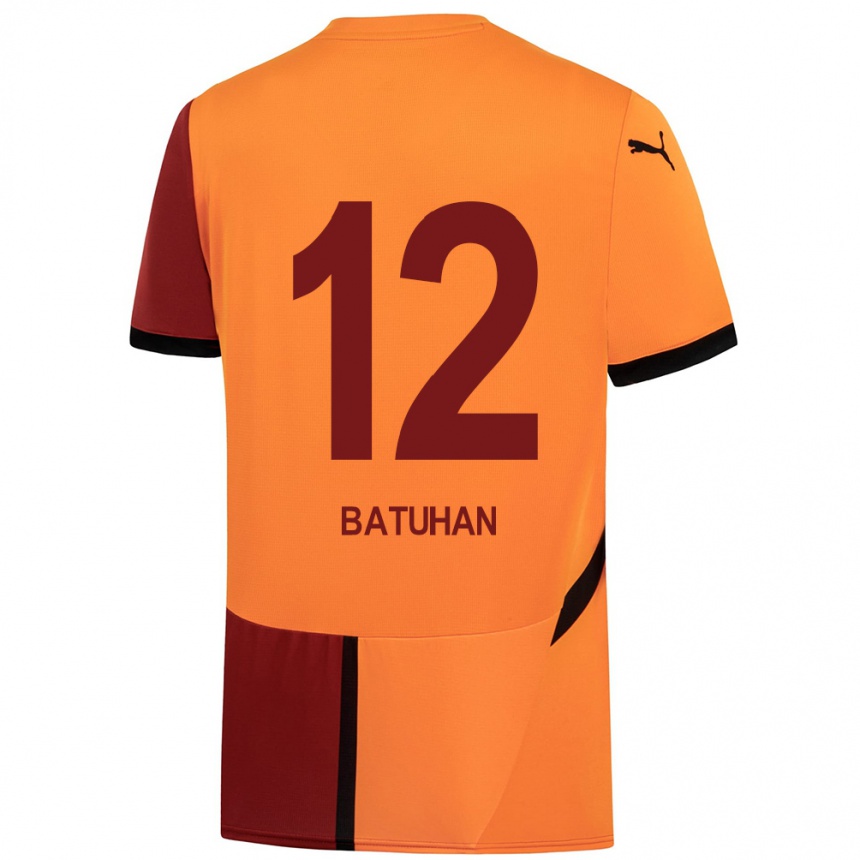 Enfant Football Maillot Batuhan Şen #12 Jaune Rouge Tenues Domicile 2024/25