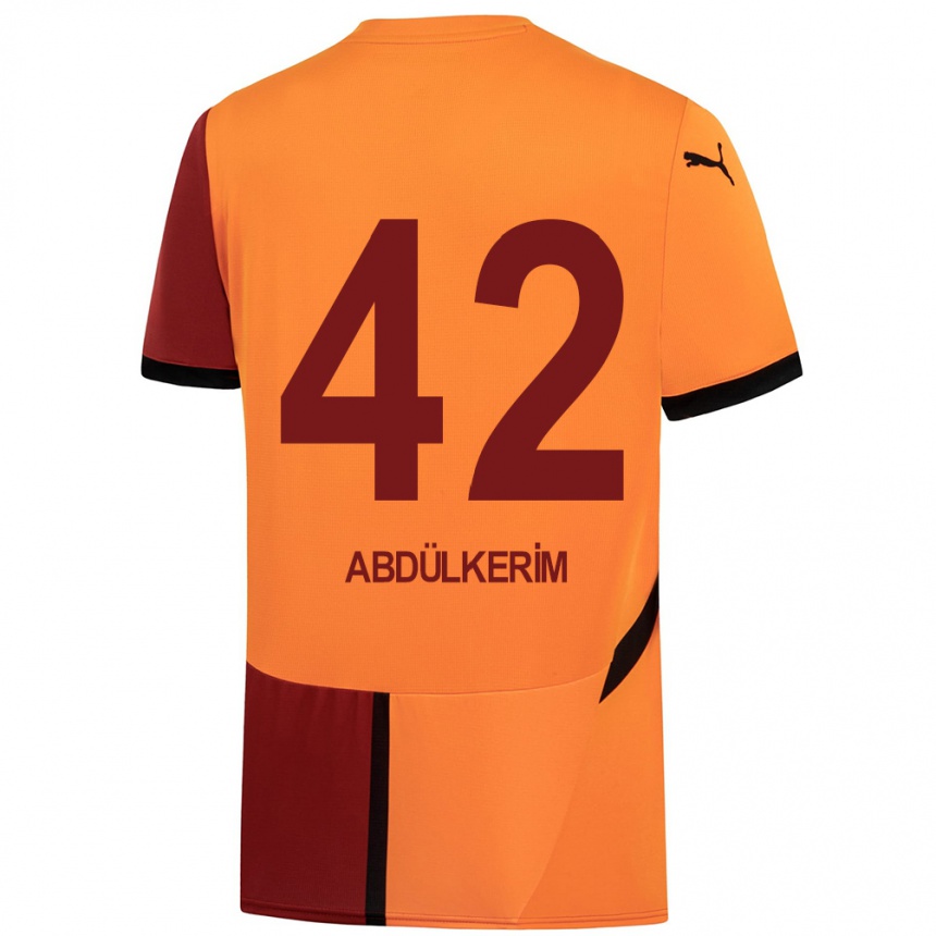 Enfant Football Maillot Abdülkerim Bardakcı #42 Jaune Rouge Tenues Domicile 2024/25