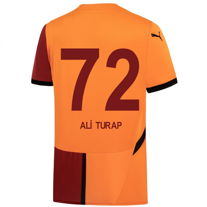 Enfant Football Maillot Ali Turap Bülbül #72 Jaune Rouge Tenues Domicile 2024/25