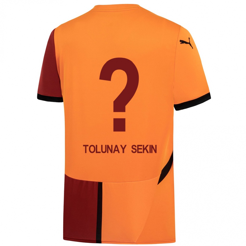 Enfant Football Maillot Burak Tolunay Sekin #0 Jaune Rouge Tenues Domicile 2024/25