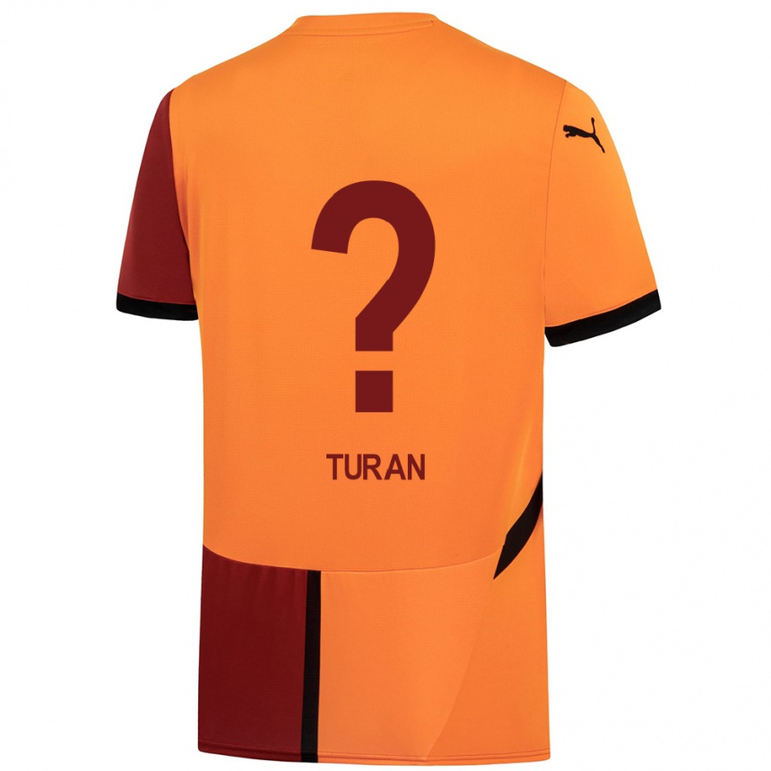 Enfant Football Maillot Hasan Turan #0 Jaune Rouge Tenues Domicile 2024/25