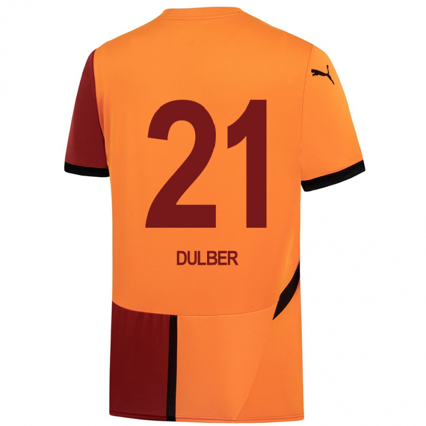 Enfant Football Maillot Didem Dülber #21 Jaune Rouge Tenues Domicile 2024/25