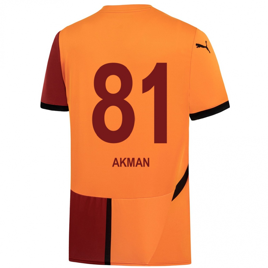 Enfant Football Maillot Hamza Akman #81 Jaune Rouge Tenues Domicile 2024/25