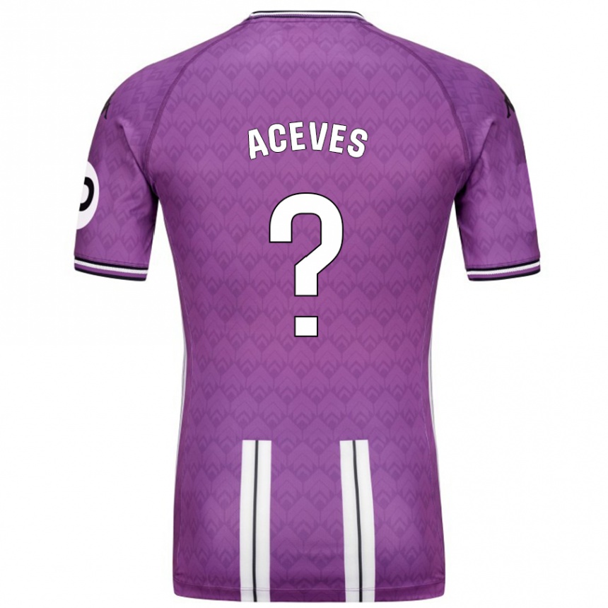 Enfant Football Maillot Álvaro Aceves #0 Violet Blanc Tenues Domicile 2024/25