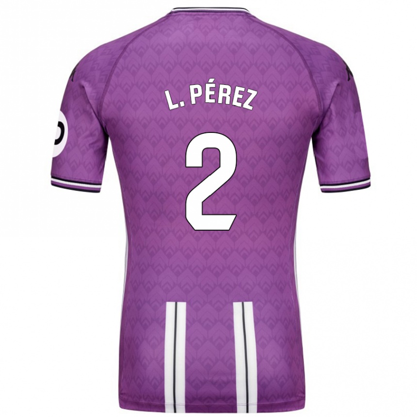 Enfant Football Maillot Luis Pérez #2 Violet Blanc Tenues Domicile 2024/25