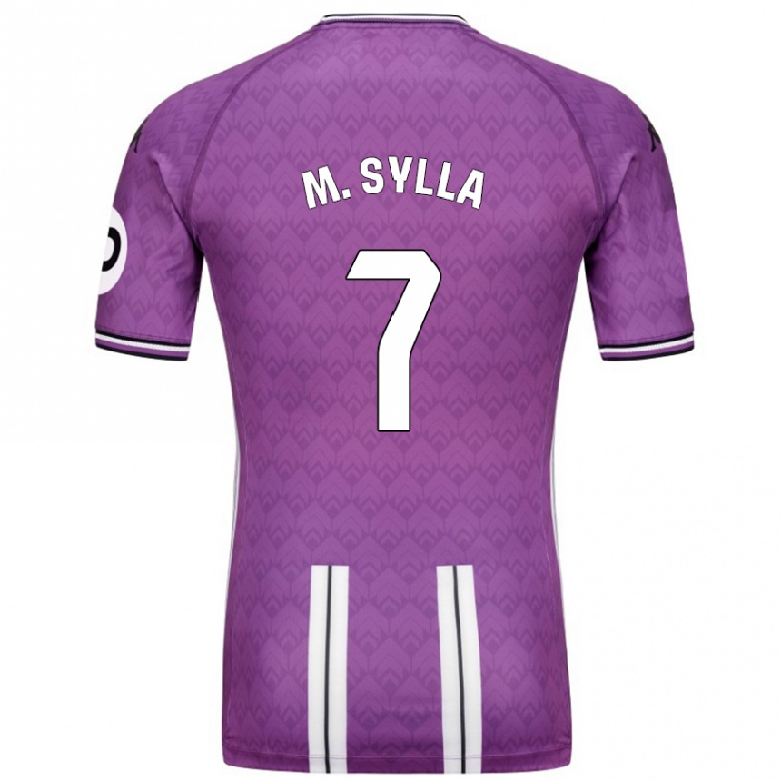 Enfant Football Maillot Mamadou Sylla #7 Violet Blanc Tenues Domicile 2024/25