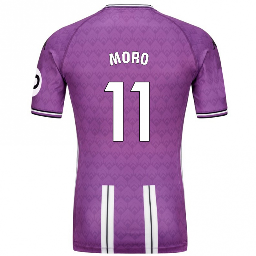 Enfant Football Maillot Raúl Moro #11 Violet Blanc Tenues Domicile 2024/25