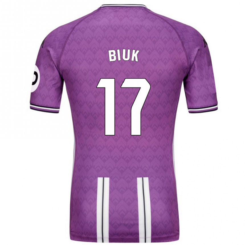 Enfant Football Maillot Stipe Biuk #17 Violet Blanc Tenues Domicile 2024/25