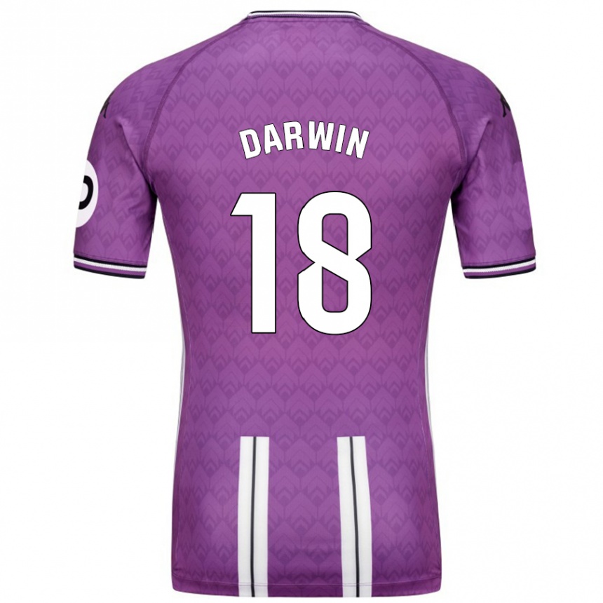 Enfant Football Maillot Darwin Machís #18 Violet Blanc Tenues Domicile 2024/25