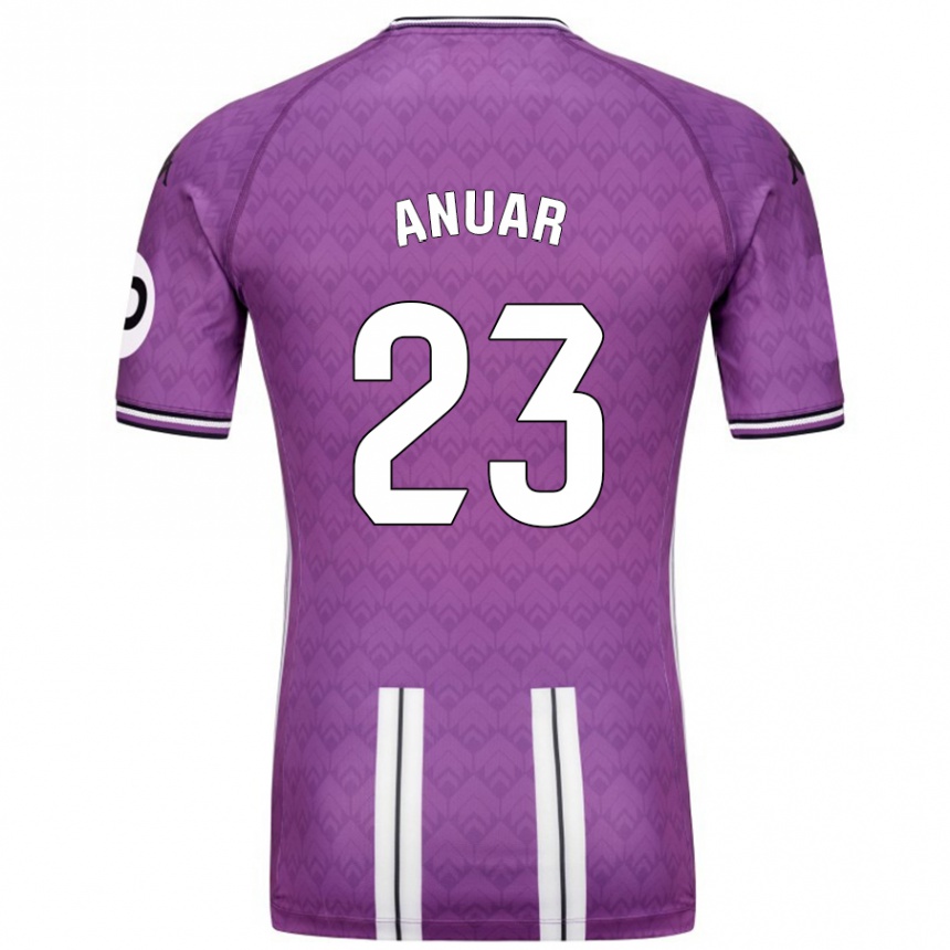 Enfant Football Maillot Anuar #23 Violet Blanc Tenues Domicile 2024/25