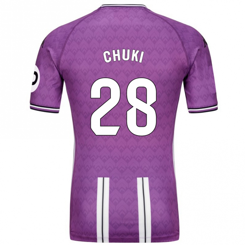 Enfant Football Maillot Chuki #28 Violet Blanc Tenues Domicile 2024/25