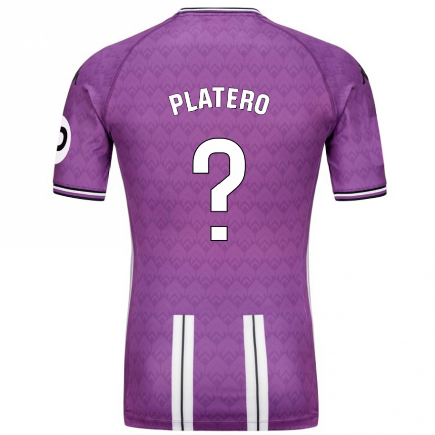 Enfant Football Maillot Miguel Platero #0 Violet Blanc Tenues Domicile 2024/25