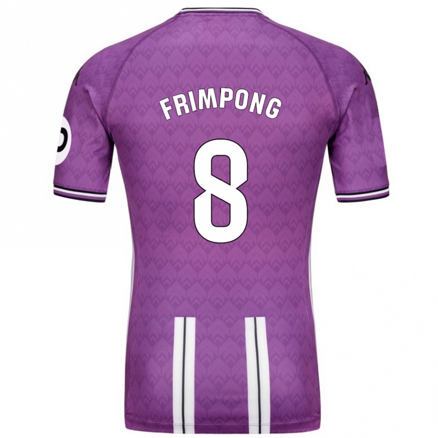 Enfant Football Maillot Eugene Frimpong #8 Violet Blanc Tenues Domicile 2024/25