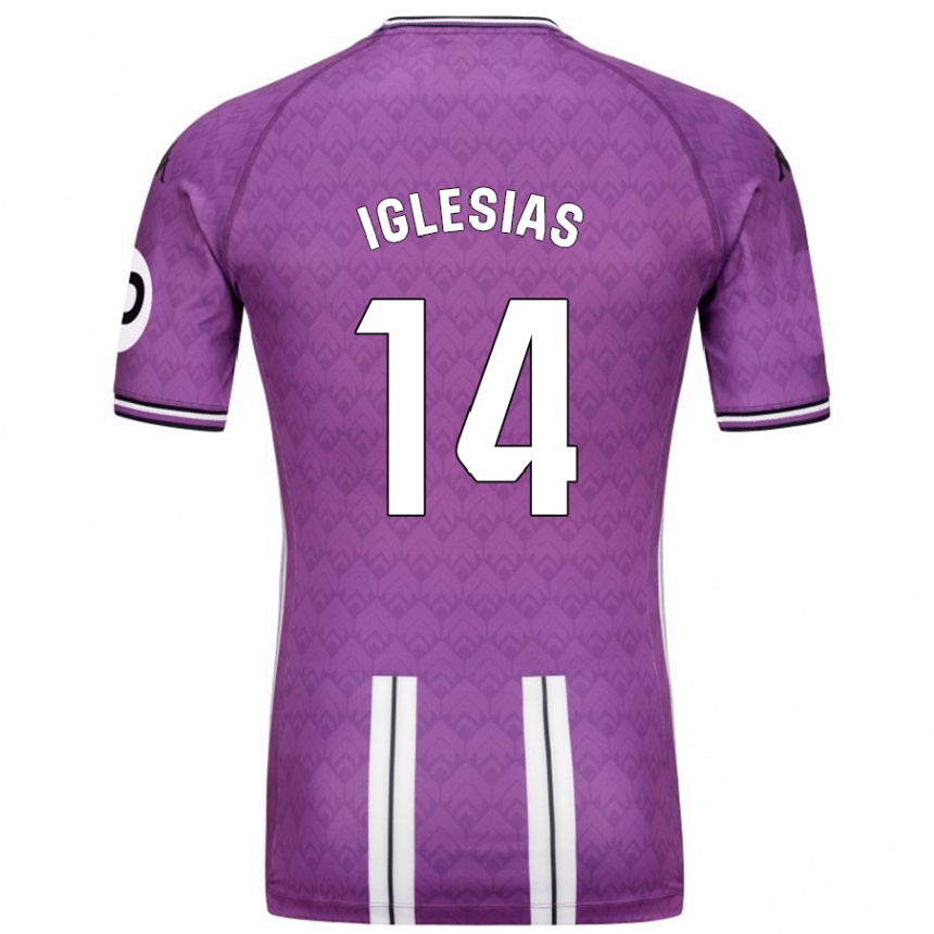 Enfant Football Maillot Koke Iglesias #14 Violet Blanc Tenues Domicile 2024/25