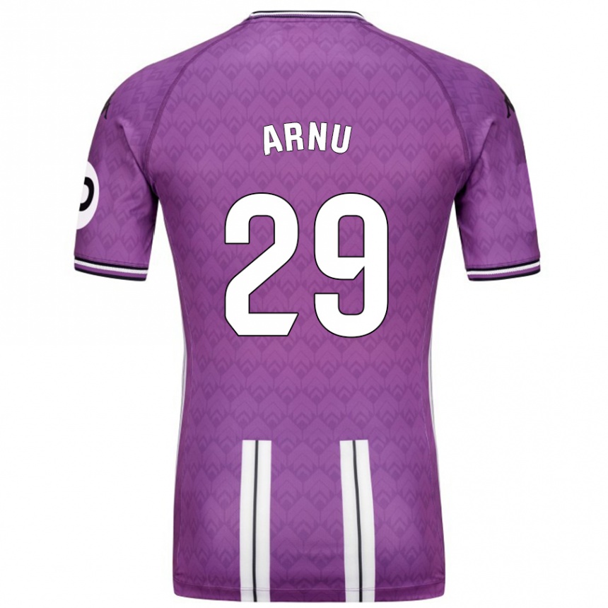 Enfant Football Maillot Adrián Arnu #29 Violet Blanc Tenues Domicile 2024/25