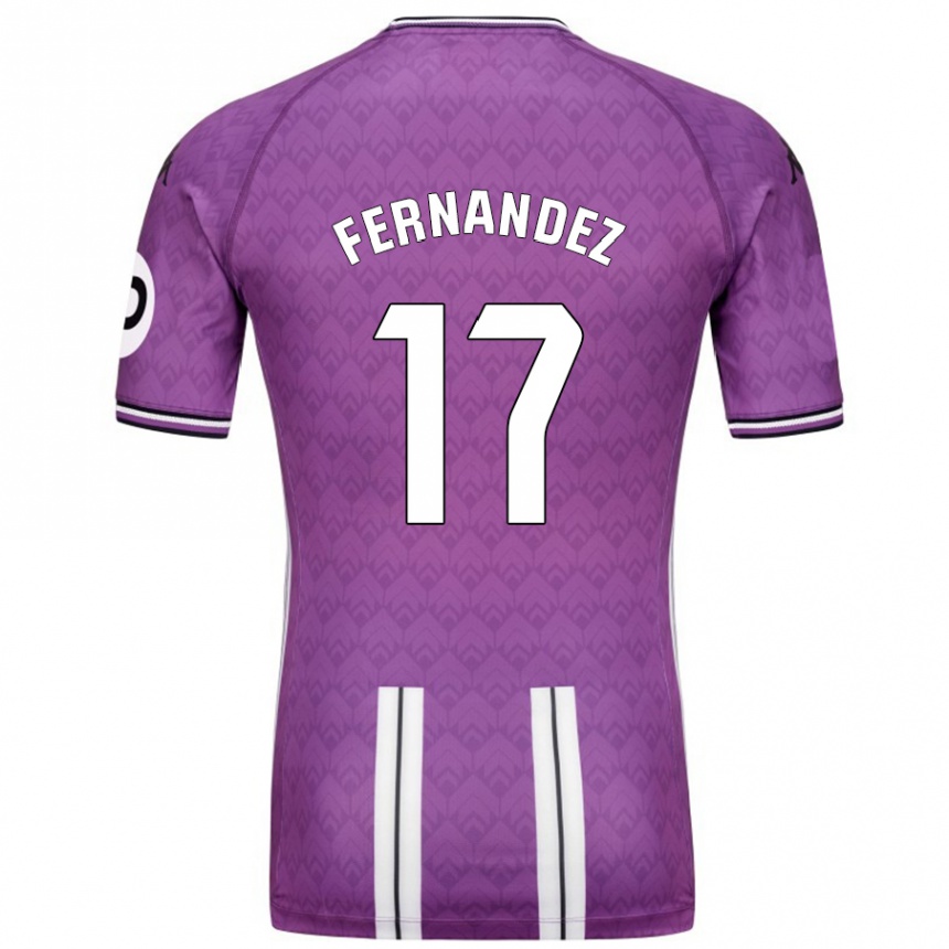 Enfant Football Maillot Dani Fernández #17 Violet Blanc Tenues Domicile 2024/25