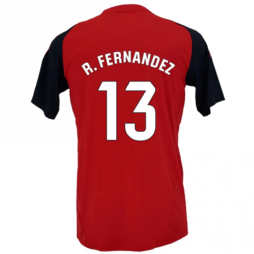 Enfant Football Maillot Raúl Fernández #13 Rouge Noir Tenues Domicile 2024/25