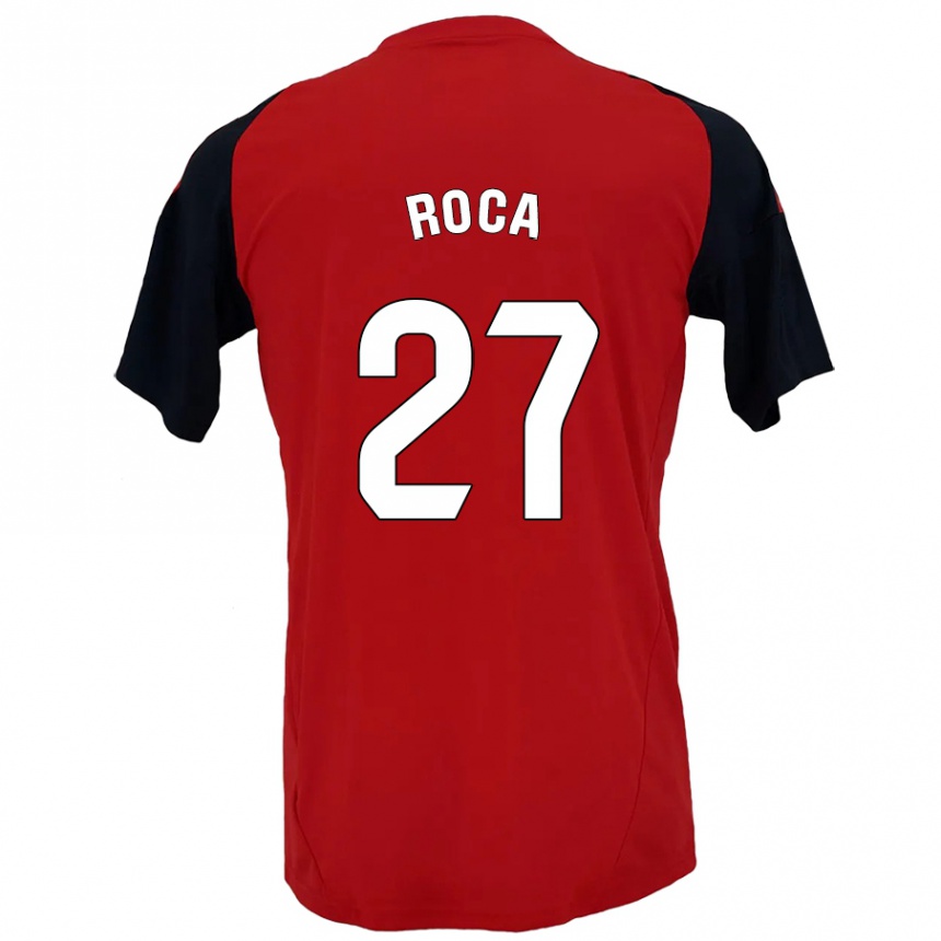 Enfant Football Maillot Joel Roca #27 Rouge Noir Tenues Domicile 2024/25