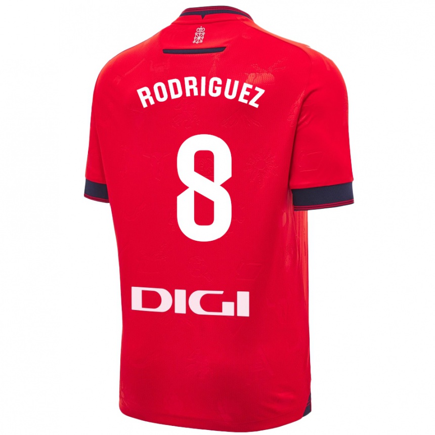 Enfant Football Maillot Vanessa Rodríguez Iribarren #8 Rouge Blanc Tenues Domicile 2024/25