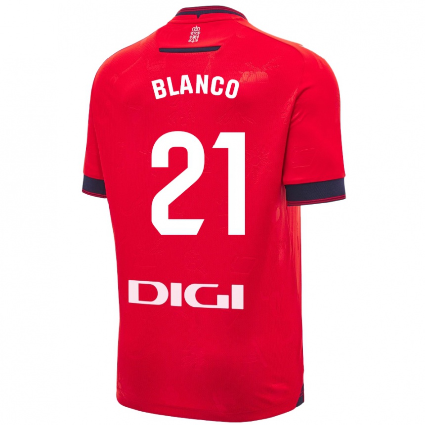 Enfant Football Maillot Alexia Blanco Llacuno #21 Rouge Blanc Tenues Domicile 2024/25