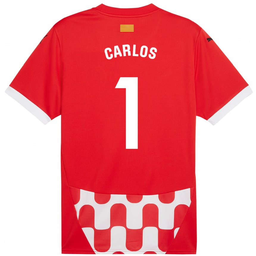 Enfant Football Maillot Juan Carlos #1 Rouge Blanc Tenues Domicile 2024/25