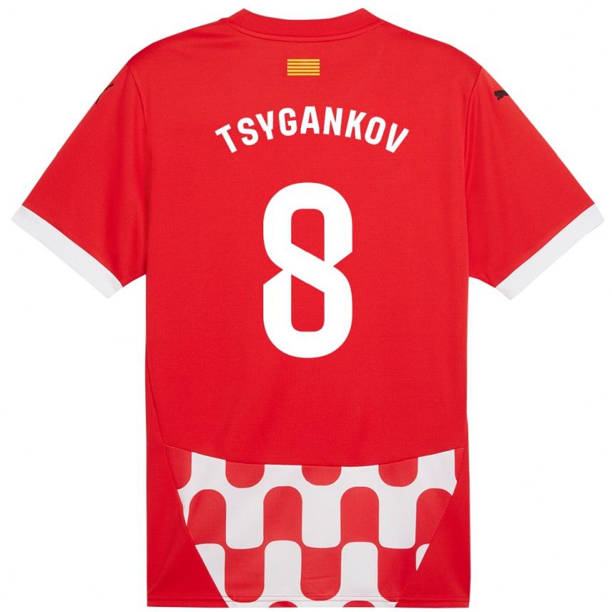 Enfant Football Maillot Viktor Tsygankov #8 Rouge Blanc Tenues Domicile 2024/25