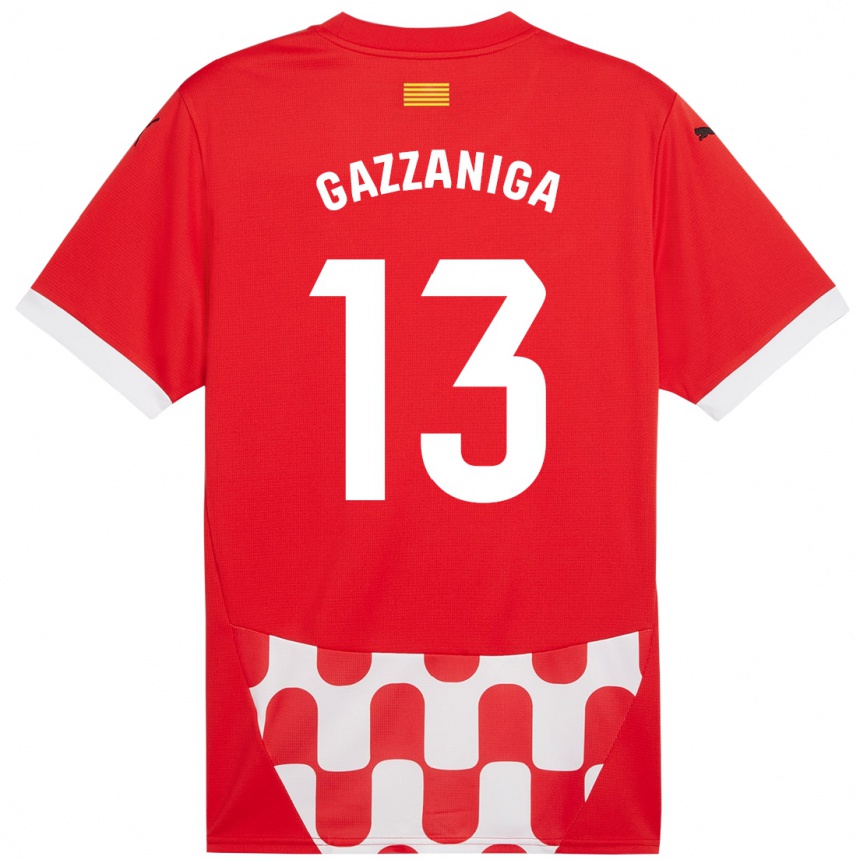 Enfant Football Maillot Paulo Gazzaniga #13 Rouge Blanc Tenues Domicile 2024/25