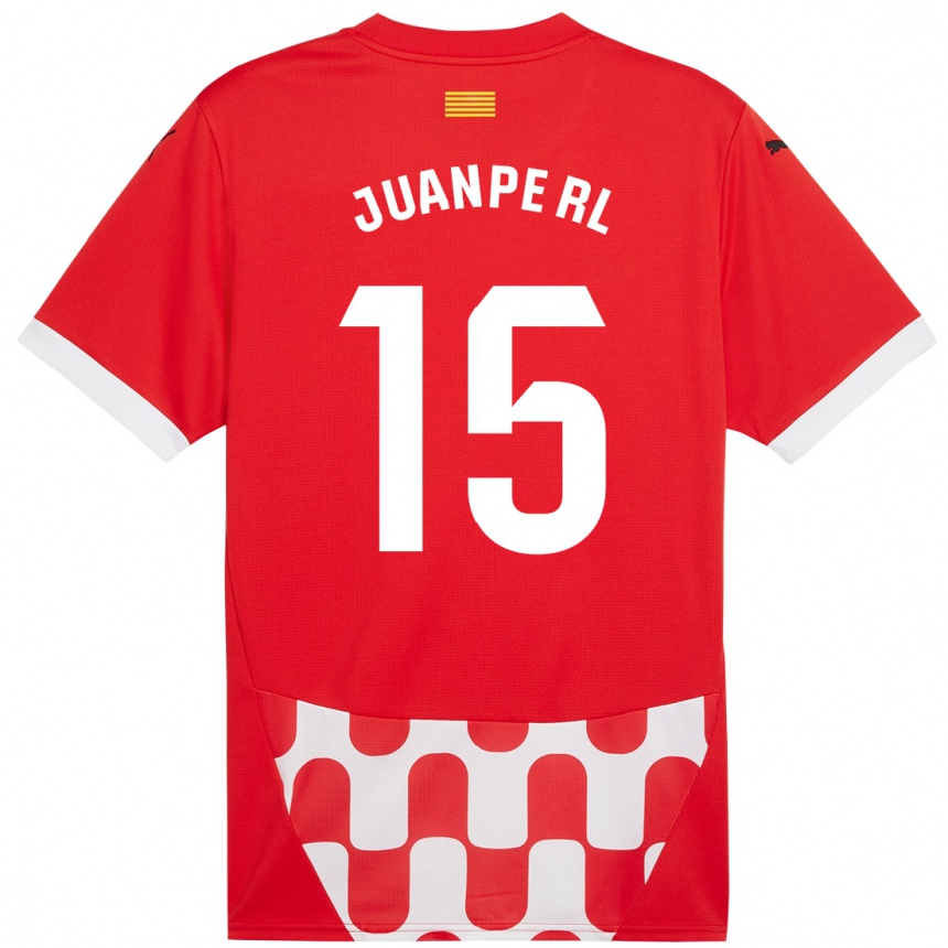 Enfant Football Maillot Juanpe #15 Rouge Blanc Tenues Domicile 2024/25