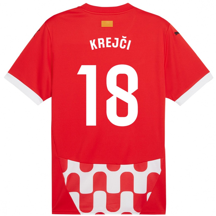 Enfant Football Maillot Ladislav Krejci #18 Rouge Blanc Tenues Domicile 2024/25