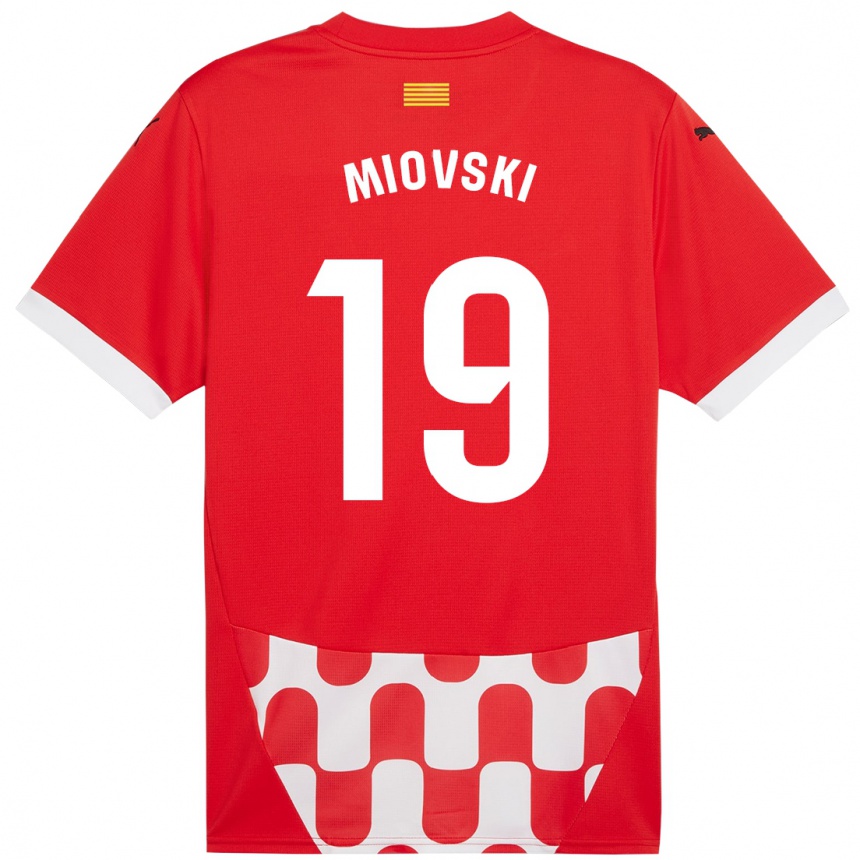 Enfant Football Maillot Bojan Miovski #19 Rouge Blanc Tenues Domicile 2024/25