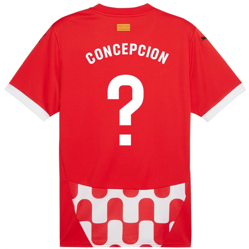 Enfant Football Maillot Elian Concepción #0 Rouge Blanc Tenues Domicile 2024/25