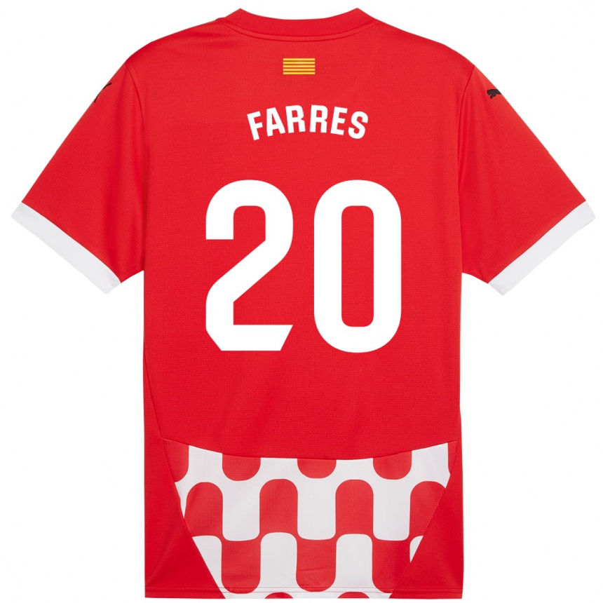 Enfant Football Maillot Biel Farrés #20 Rouge Blanc Tenues Domicile 2024/25