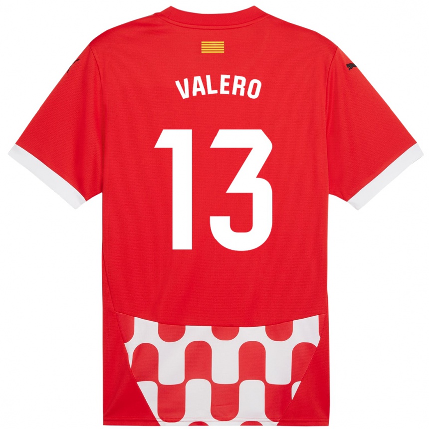 Enfant Football Maillot Eliana Valero #13 Rouge Blanc Tenues Domicile 2024/25