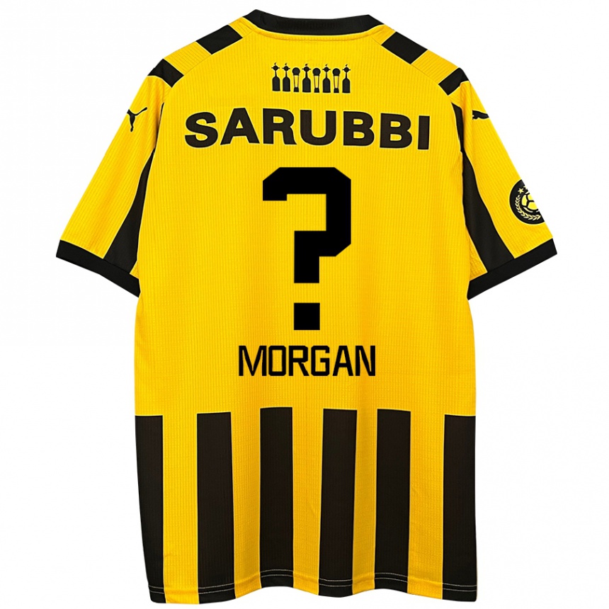 Enfant Football Maillot Kevin Morgan #0 Jaune Noir Tenues Domicile 2024/25