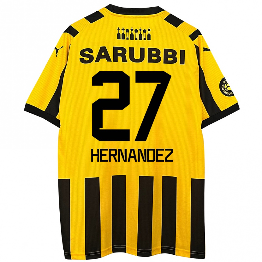 Enfant Football Maillot Lucas Hernández #27 Jaune Noir Tenues Domicile 2024/25