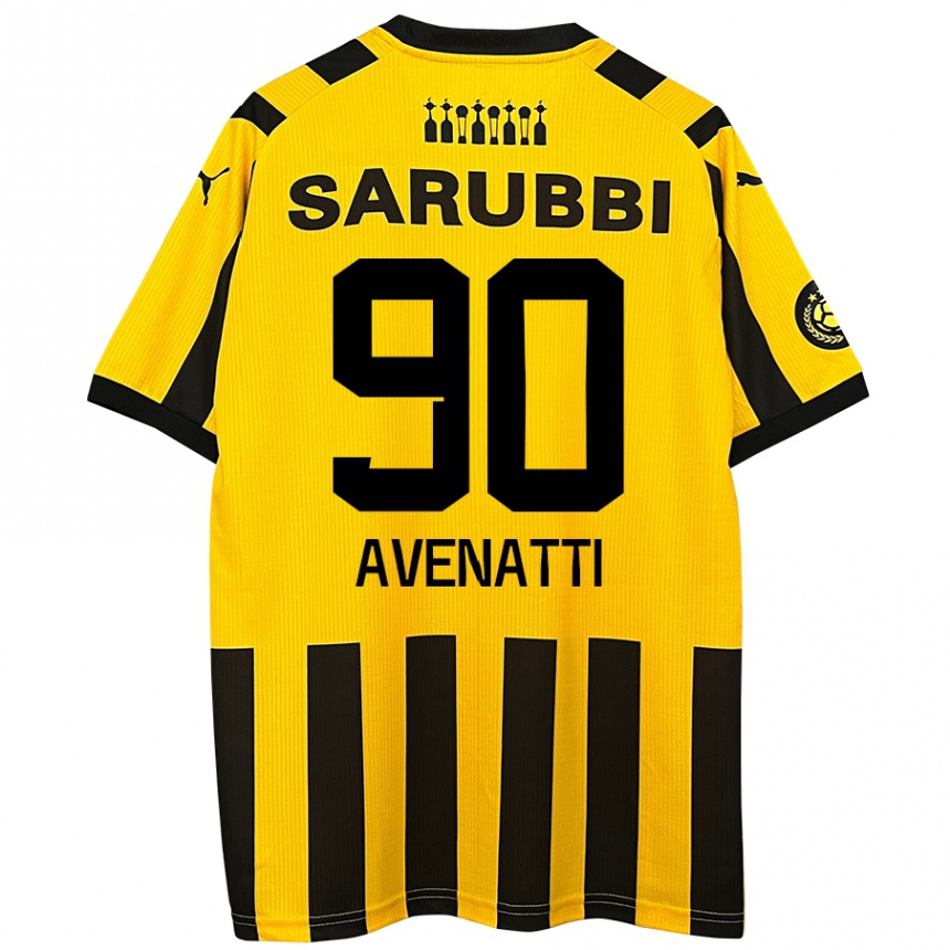 Enfant Football Maillot Felipe Avenatti #90 Jaune Noir Tenues Domicile 2024/25