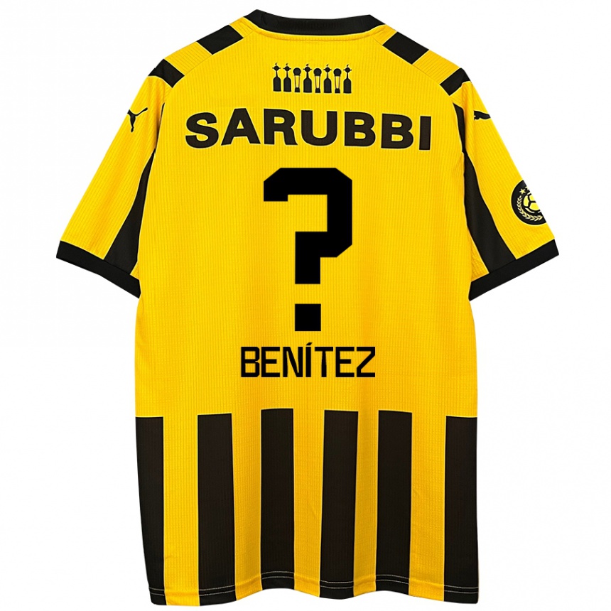 Enfant Football Maillot Santiago Benítez #0 Jaune Noir Tenues Domicile 2024/25