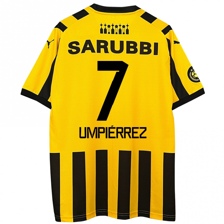 Enfant Football Maillot Leandro Umpiérrez #7 Jaune Noir Tenues Domicile 2024/25