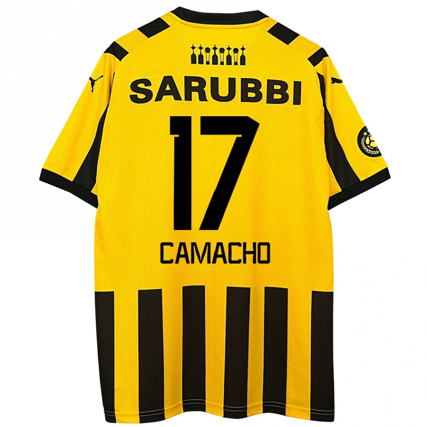 Enfant Football Maillot Sebastián Camacho #17 Jaune Noir Tenues Domicile 2024/25