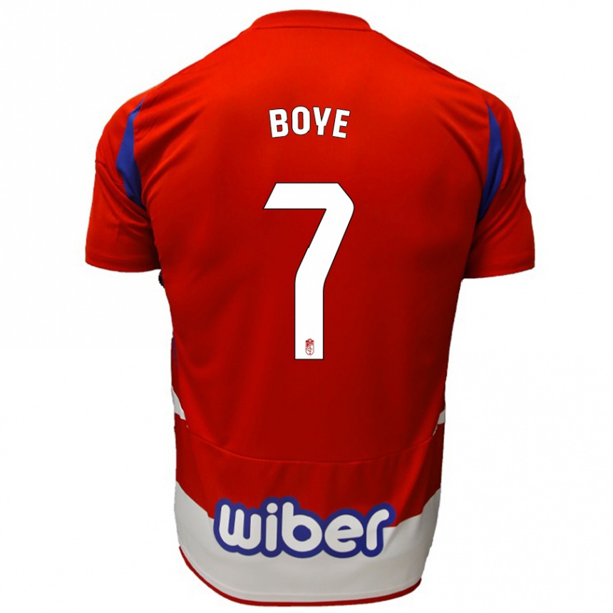 Enfant Football Maillot Lucas Boyé #7 Rouge Blanc Bleu Tenues Domicile 2024/25