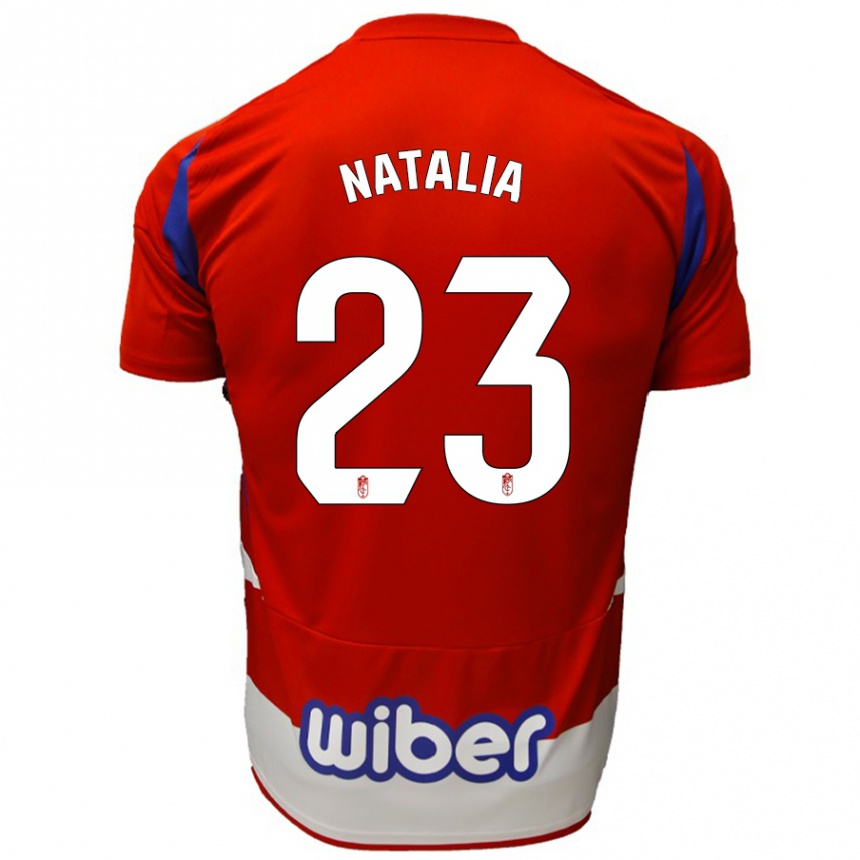 Enfant Football Maillot Natalia #23 Rouge Blanc Bleu Tenues Domicile 2024/25