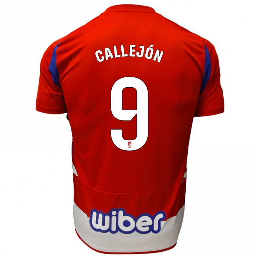 Enfant Football Maillot José Callejón #9 Rouge Blanc Bleu Tenues Domicile 2024/25